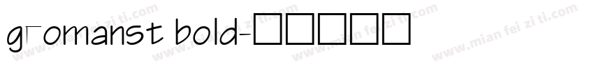geomanst bold字体转换